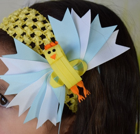 Happy Easter Marabou Boutique Bow