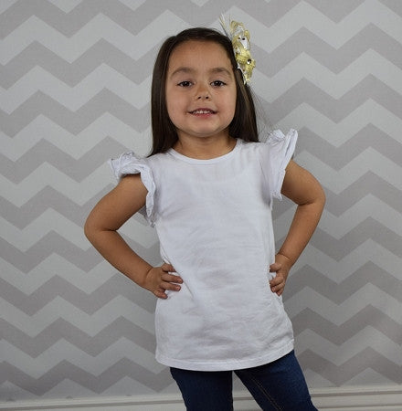 Flutter Ruffled Sleeve Top - White