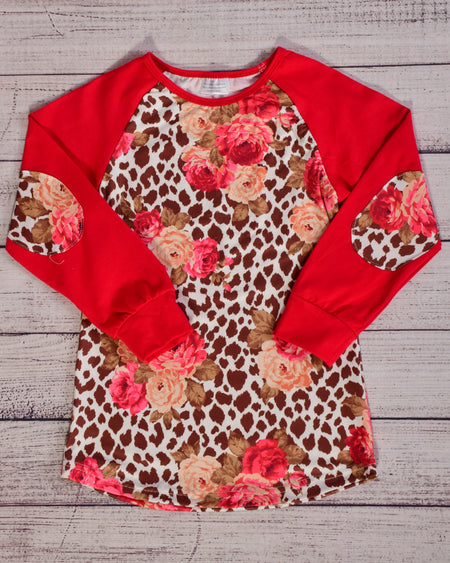 Damask Heart Premium Long Sleeve Top (Just the top)