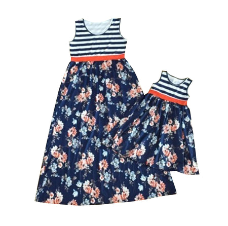 Blue Floral Mommy and Me Dress (Sold Separately)