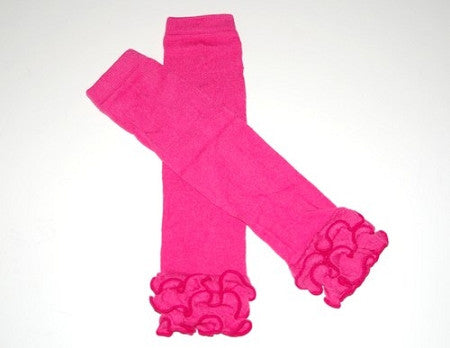Solid Bubblegum Pink Leg Warmer with Ruffles - Gabskia