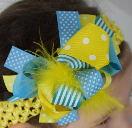 Sunnyside 6in Marabou Boutique Bow - Gabskia