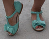 The Louise Bow Sandals - Aqua - Gabskia