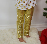Sequin Pants - Gold - Gabskia