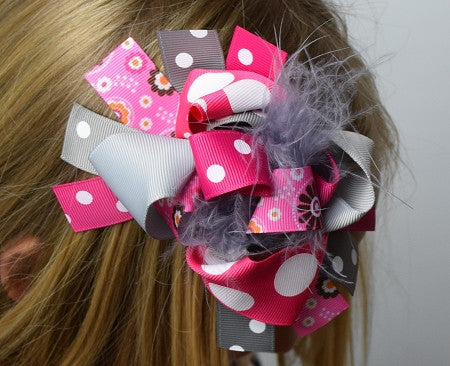 The Halle 6in Marabou Boutique Bow - Gabskia