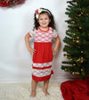 Red and cream Lace Girl Dress - Gabskia