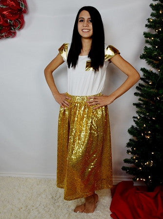 Mommy Maxi Skirt - Gold Sequin - Gabskia