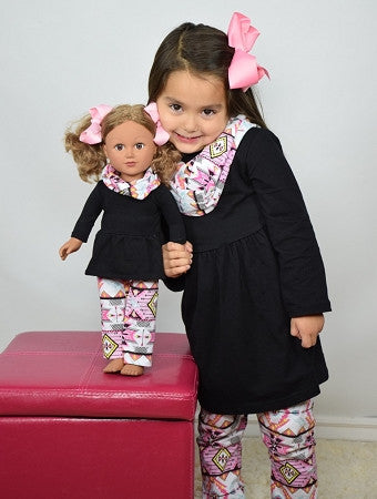 Pink Polka Bunny Dolly and Me Set