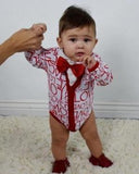 Love - Love - Love 2pc Onesie w/Bowtie - Gabskia