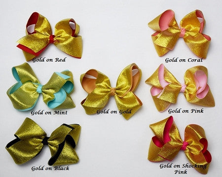 7in Double Ribbon Chunky Bow - Gabskia