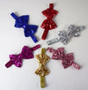 Metallic Skinny Headbands w/4in Sequin Bow (More Colors) - Gabskia