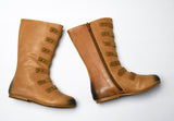 The Stella Leather Boot - Brown - Gabskia