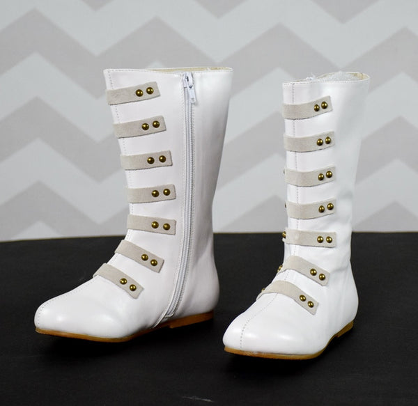 The Stella Leather Boot - Off White - Gabskia
