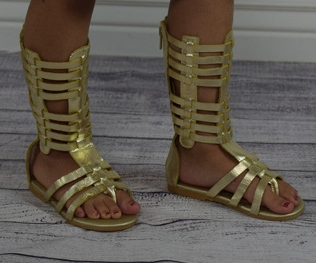 The Tessa Gladiator Sandals - Black