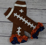 Football Leg Warmers with Satin Ruffles - Gabskia