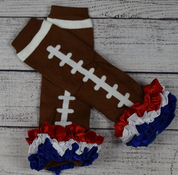 Football Leg Warmers with Satin Ruffles - Gabskia