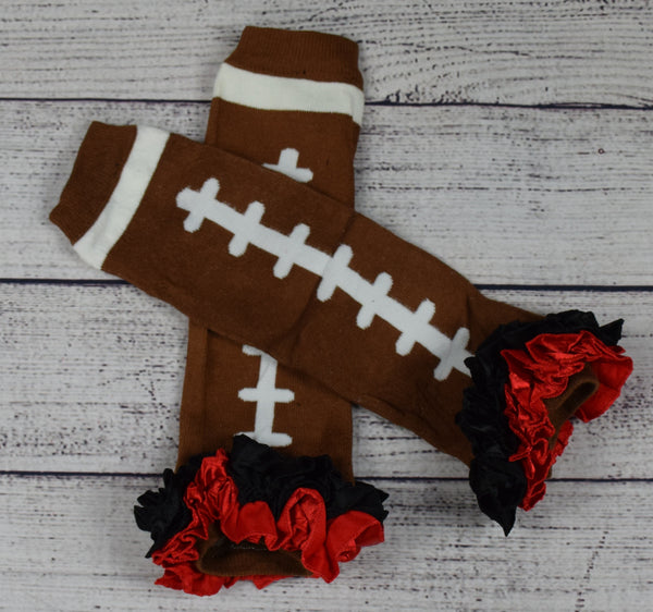 Football Leg Warmers with Satin Ruffles - Gabskia