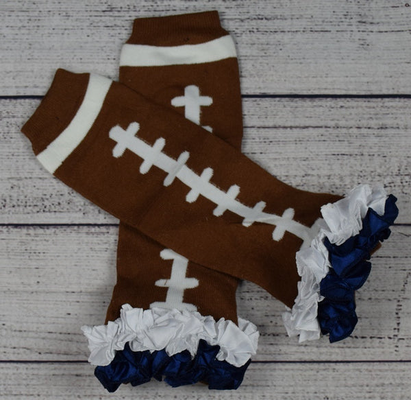 Football Leg Warmers with Satin Ruffles - Gabskia