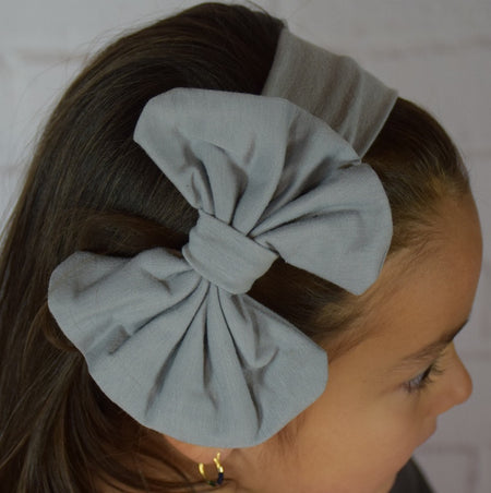 Orange Stripe Headband with Black Sequin Bow