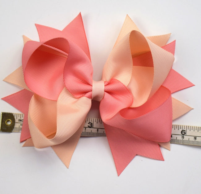 2-Toned 6in Chunky Bows - Gabskia