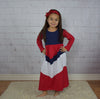 Red, White and Blue Maxi Dress ~ Girl - Gabskia