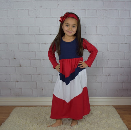 Red, White and Blue Maxi Dress ~ Mommy