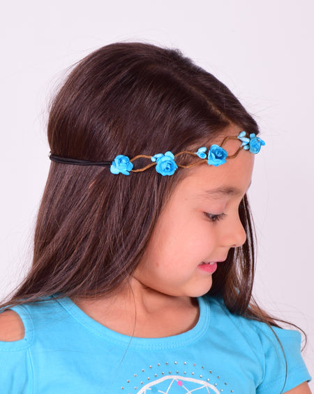 Stripe Cotton Headband with 4.5in Sequin Bow