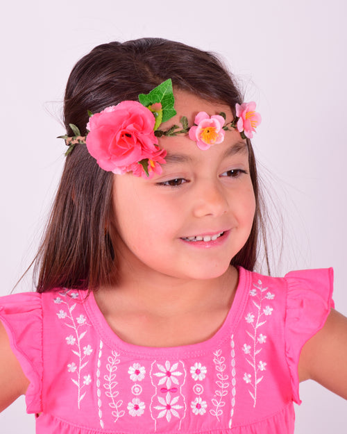 Braided Flower Crown w/Elastic - Gabskia