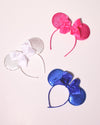 Sequin Ears Headband w/Chunky Bow - Gabskia