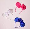 Sequin Ears Headband w/Chunky Bow - Gabskia