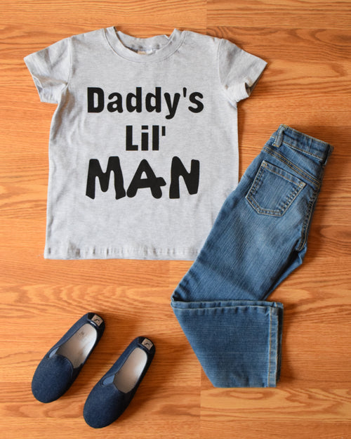 Daddy's Lil' Man Gray Short Sleeve Top - Gabskia