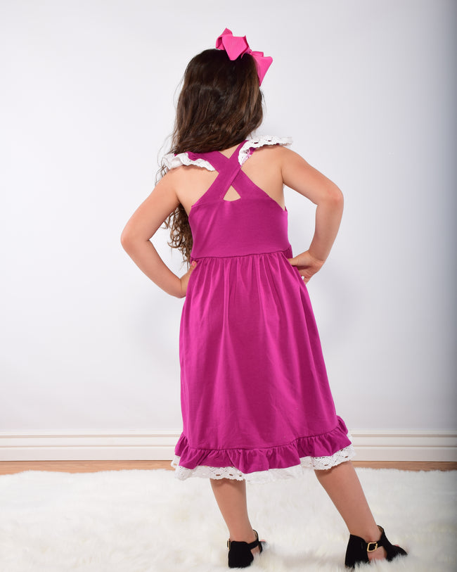 The Bella Knit Dress - Raspberry - Gabskia