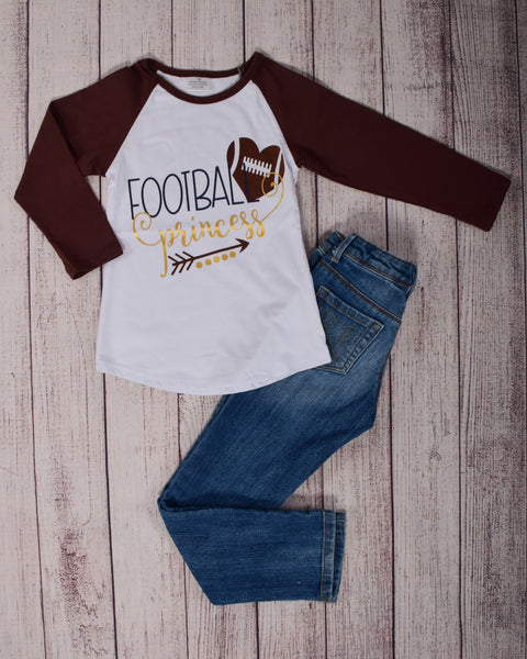 Football Princess Raglan Top - Gabskia