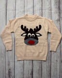 Red Nose Beige Unisex Sweater - Gabskia