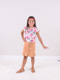 The Maya Floral 2pc Skirt Set - Beige