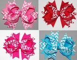 4.5 - 5in Chevron Boutique Bow (More Colors) - Gabskia