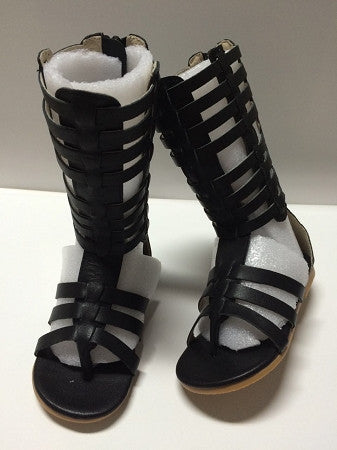 The Tessa Gladiator Sandals - Black - Gabskia