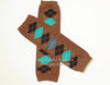 Argyle Leg Warmer - Brown - Gabskia