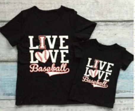 Live, Love, Baseball Mommy and Me Tops - Gabskia