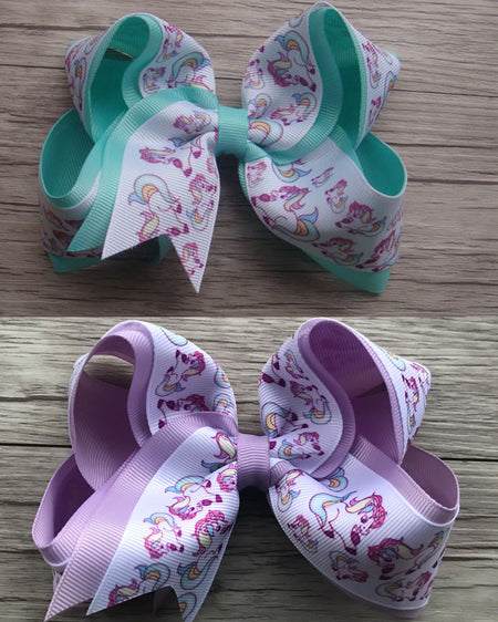 Double Ribbon 6in Boutique Bows - Fruit