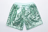 Sequin Shorts - Aqua - Gabskia