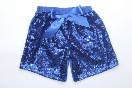 Sequin Shorts - Aqua