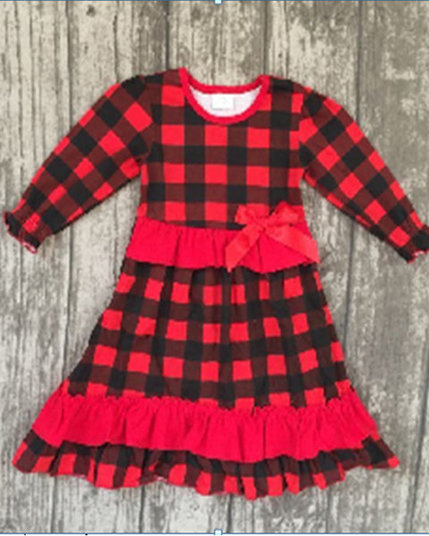 Buffalo Plaid Mommy and Me Maxi Dress - Gabskia