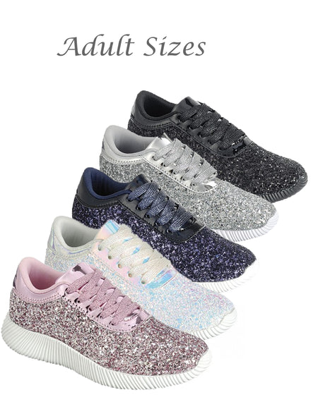 Metallic Round Toe Sneakers -Little/Big Girl Sizes