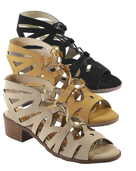The Tessa Gladiator Sandals - Brown