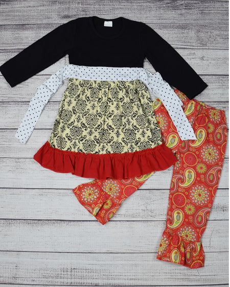 Gold Christmas 2pc Tutu Skirt Set