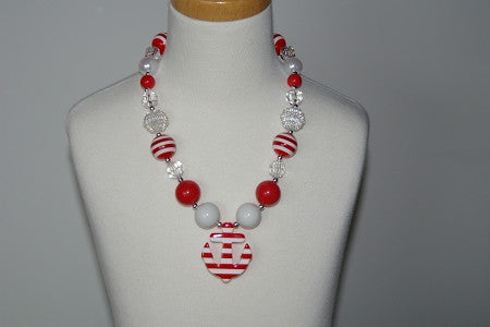 Red Anchor Chunky Necklace - Gabskia