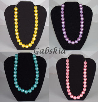 Pearl Chunky Necklace (More Colors) - Gabskia