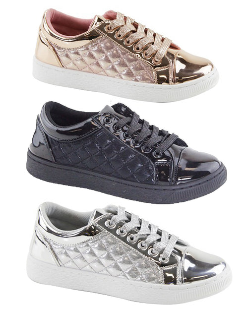 Metallic Round Toe Sneakers -Adult Sizes - Gabskia