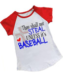 Thou Shall Not Steal Raglan Top - Gabskia